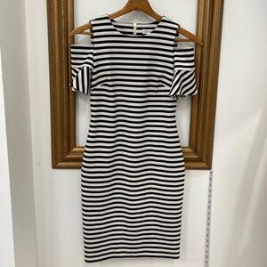 Calvin Klein Striped Midi Dress Size 4